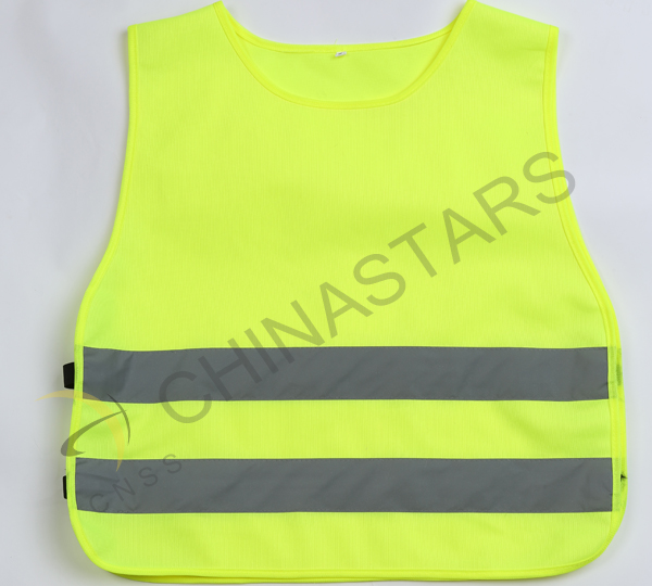 Reflective safety vests keep children safe on the road